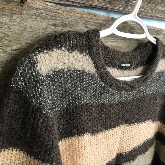 Gerry Weber Size Large Pink/Grey Knit Crew Neck Sweater - Picture 2 of 4